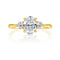 Oval Three Stone Engagement Ring - 1
